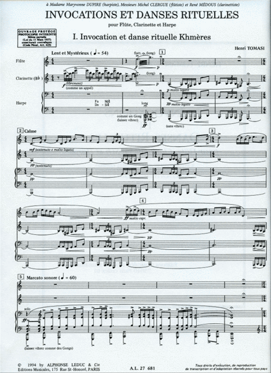 Invocations Et Danses Rituelles (trio - Mixed) School and Community scores gallery preview page 2