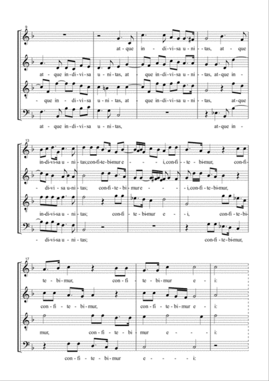 BENEDICTA SIT SANCTA TRINITAS - A. Agazzari - For SATB Choir 4-Part scores gallery preview page 3