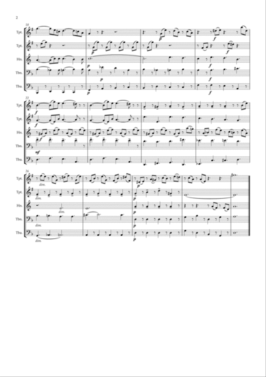 Mozart: Requiem in D minor K626 III.Sequenz No.6 Lacrimosa - brass quintet Brass Quintet scores gallery preview page 3