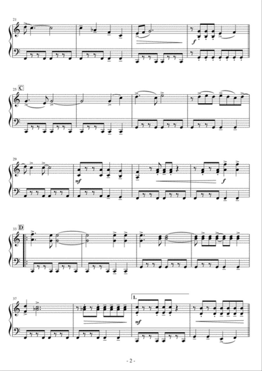 Sugar Baby Love Easy Piano scores gallery preview page 2