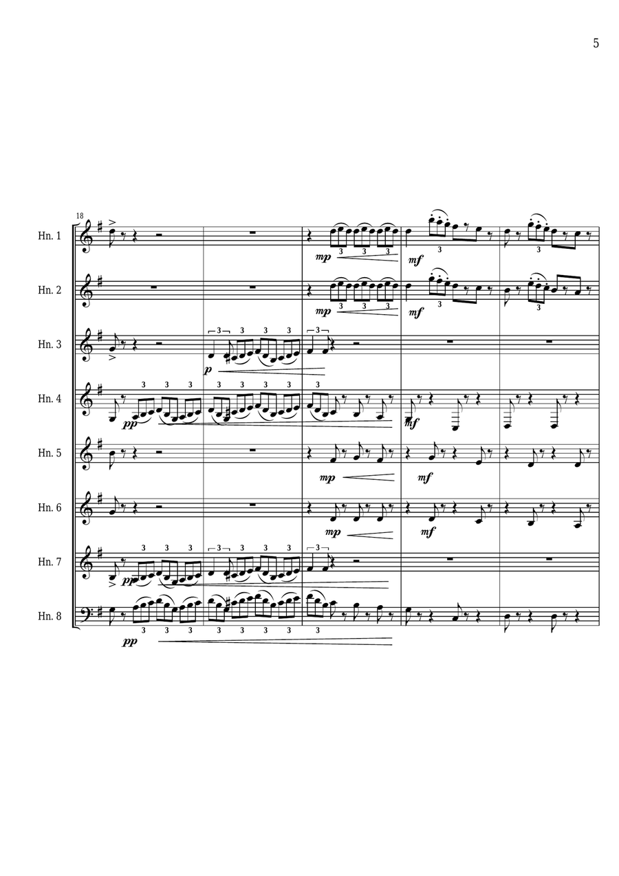 Coro di Zingarelle - Gypsy Chorus Horn scores gallery preview page 5