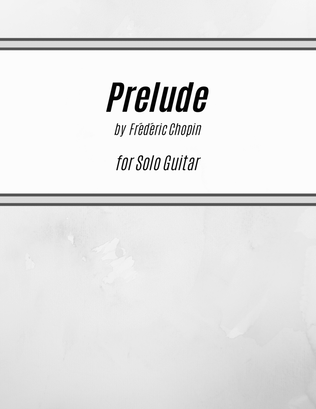 Book cover for Prelude, Op. 28, No. 20 (for Solo Guitar)
