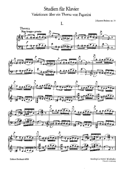 Variations on a Theme by Paganini Op. 35