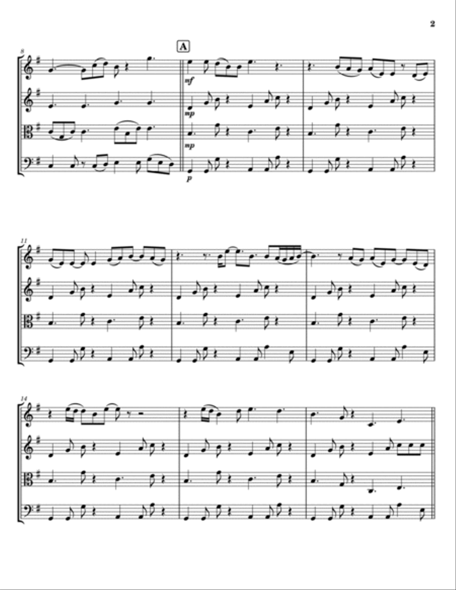 Coming Home String Quartet scores gallery preview page 2