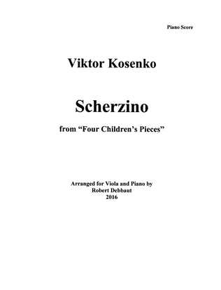 "Scherzino" by Viktor Kosenko (from Four Children's Pieces for Viola)