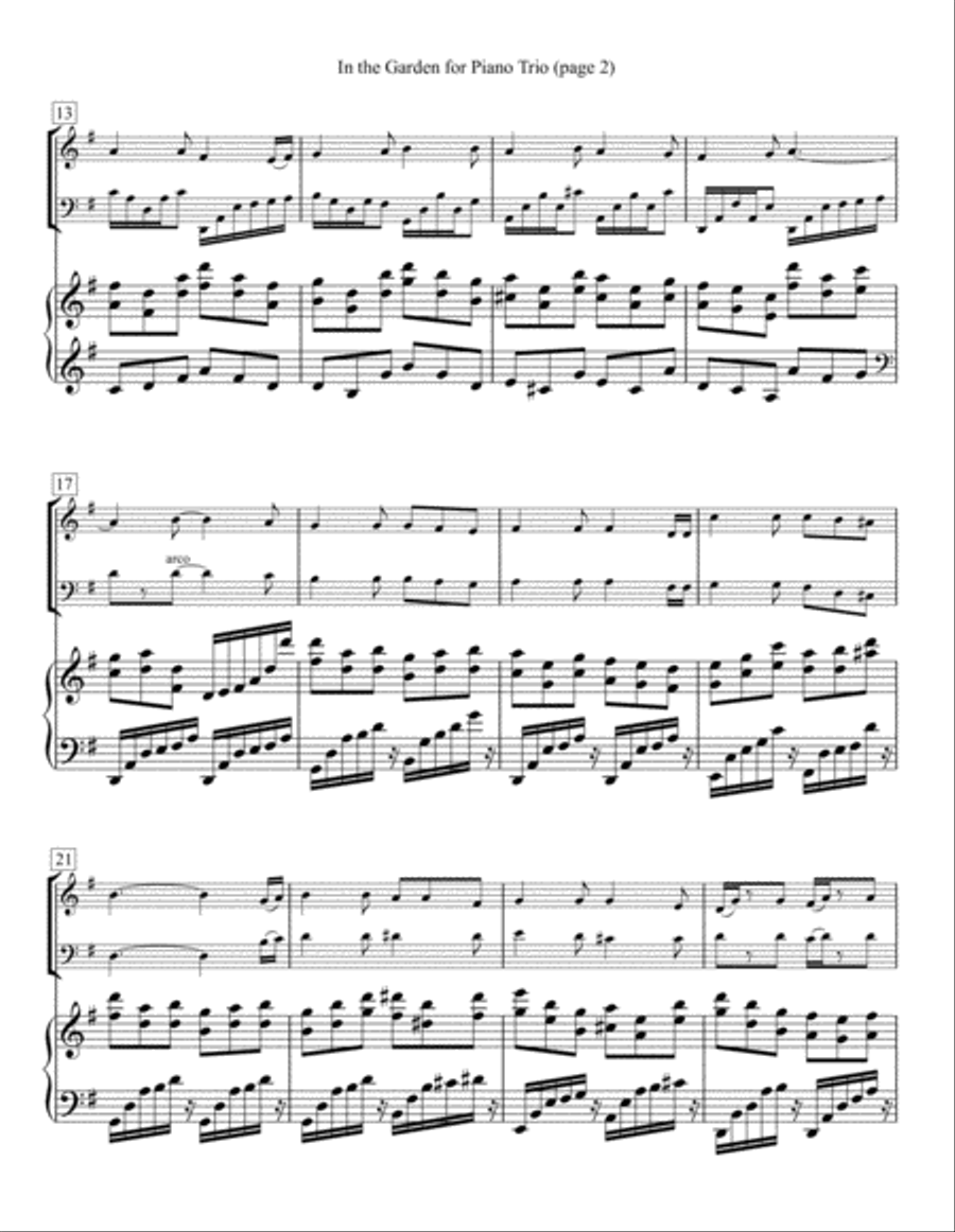 In the Garden for Piano Trio Piano Trio scores gallery preview page 2