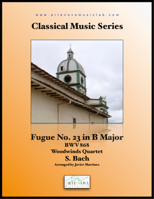 Fugue No. 23 in B Major BWV 868 - Woodwinds Quartet