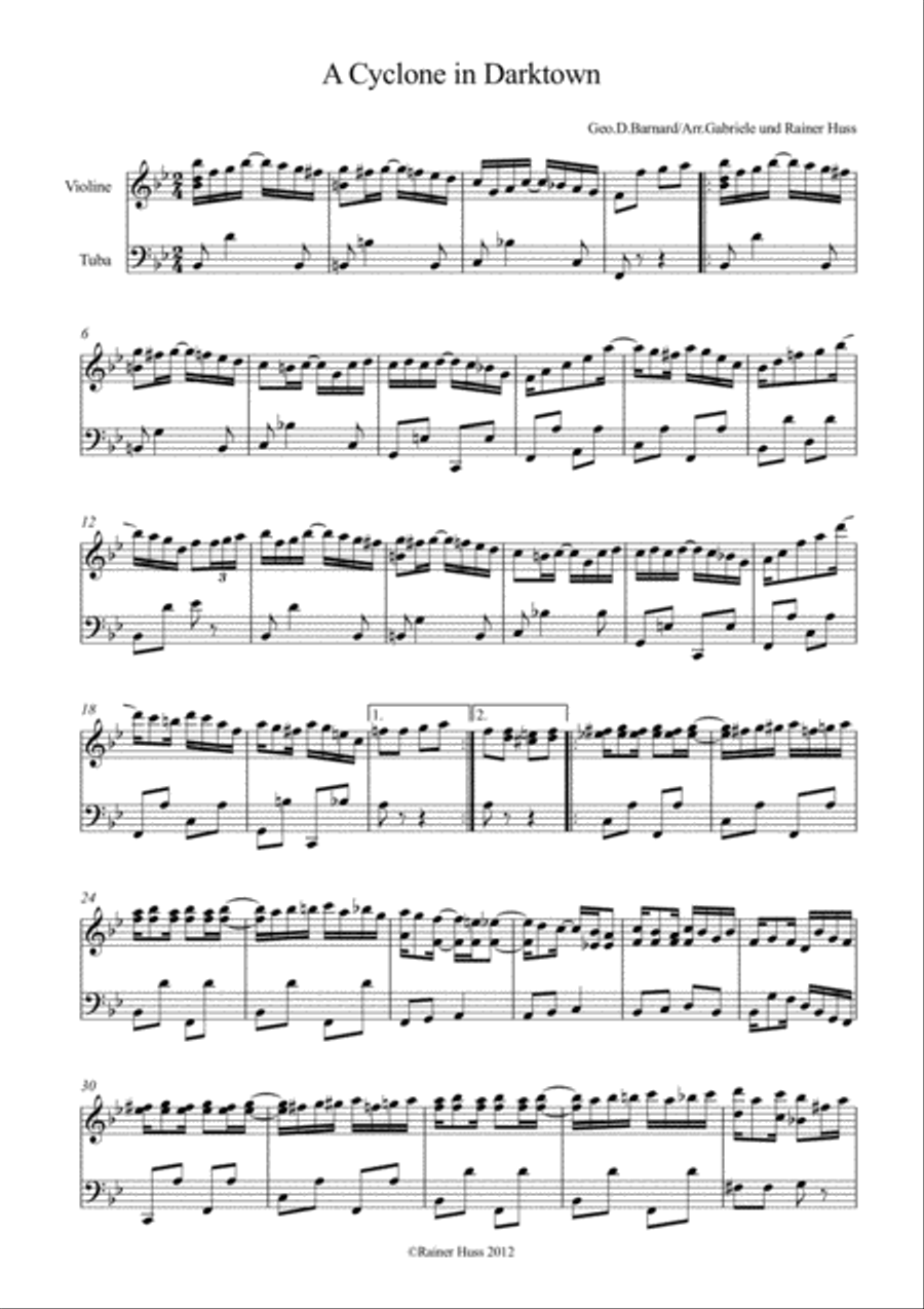 A Cyclone in Darktown A Cyclone in Darktown Tuba scores gallery preview page 2