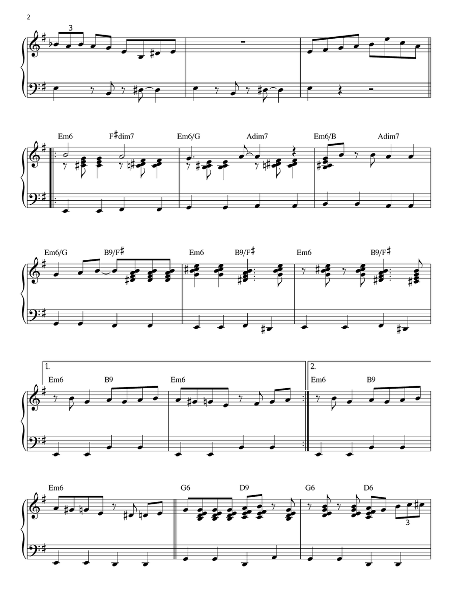 Sing, Sing, Sing Sing, Sing, Sing Piano Solo scores gallery preview page 2