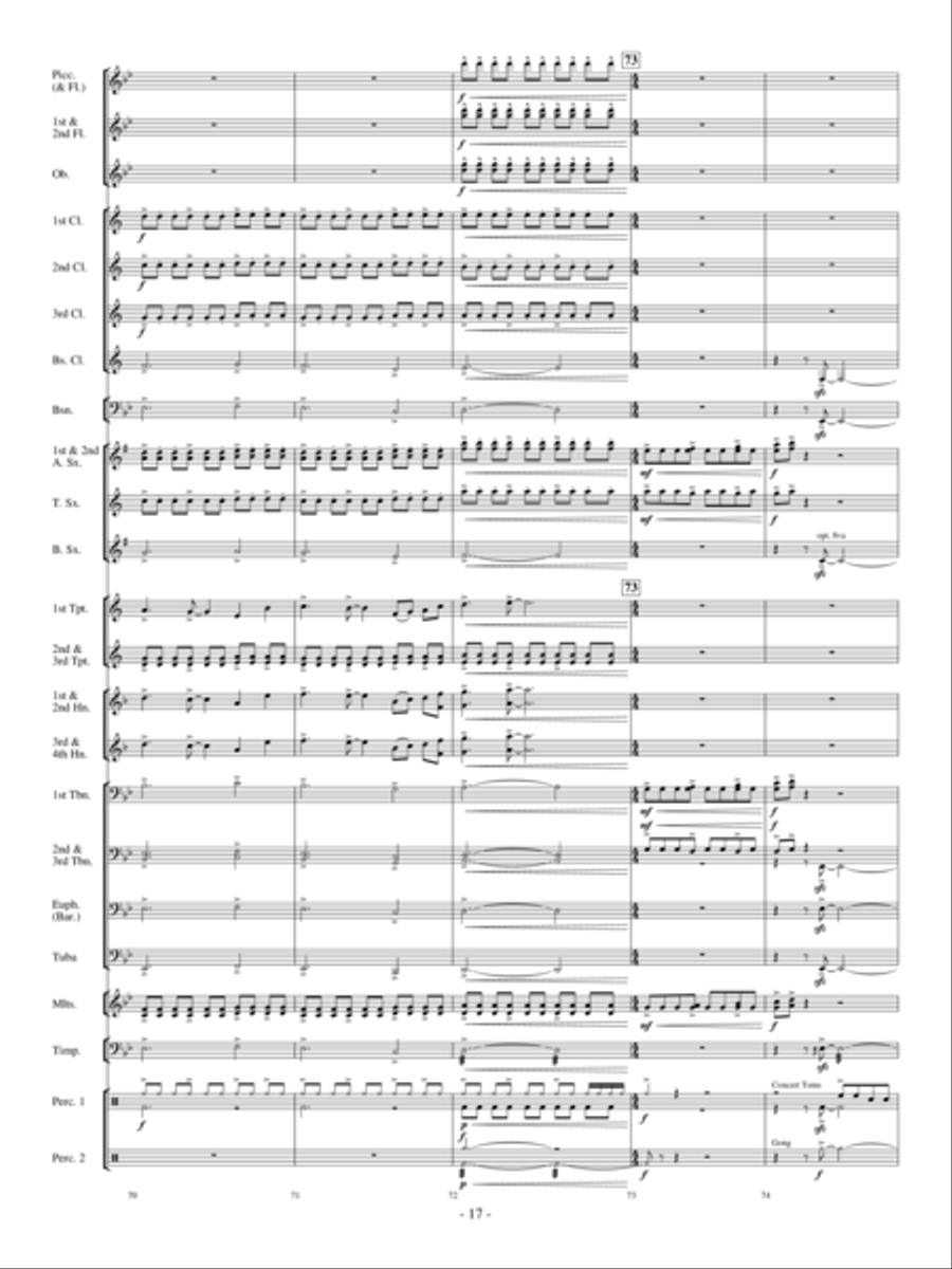 Sensei's Ride On The Cherry Blossom Express Concert Band scores gallery preview page 16