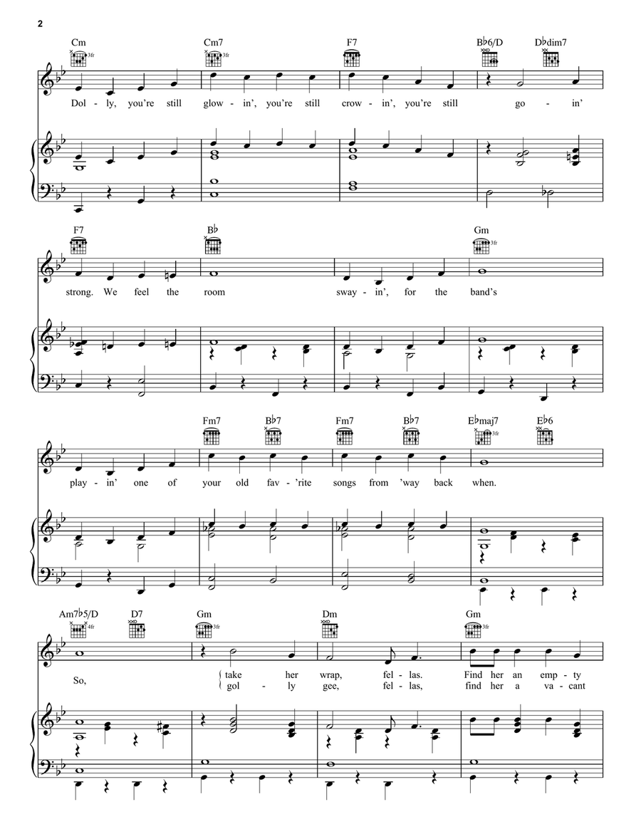 Hello, Dolly! Piano, Vocal, Guitar scores gallery preview page 2