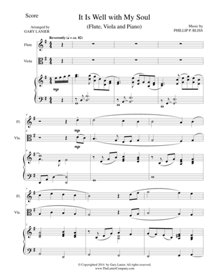 IT IS WELL WITH MY SOUL (Trio - Flute, Viola, Piano with Score and Parts)