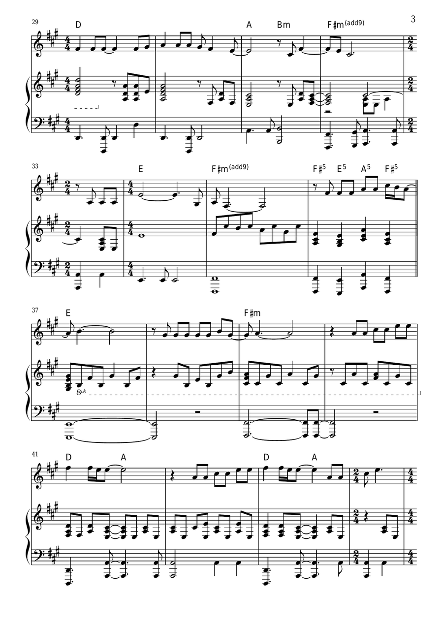 The Sound Of Silence Piano, Vocal scores gallery preview page 3