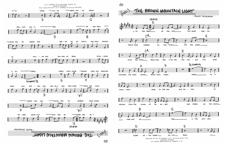 The Brown Mountain Light The Brown Mountain Light Voice scores gallery preview page 1