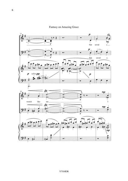Fantasy on "Amazing Grace" for SATB Choir and Piano