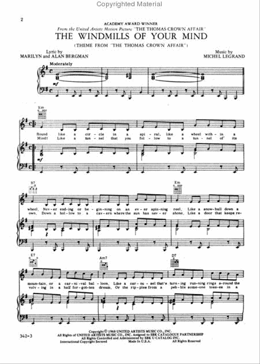Windmills Of Your Mind Windmills Of Your Mind Small Ensemble scores gallery preview page 2