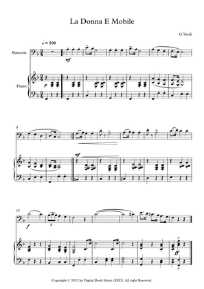 Book cover for La Donna E Mobile - Giuseppe Verdi (Bassoon + Piano)