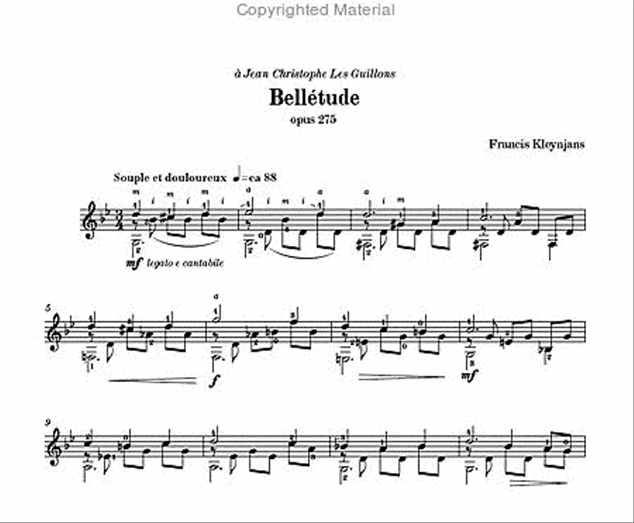 Bellétude, opus 274