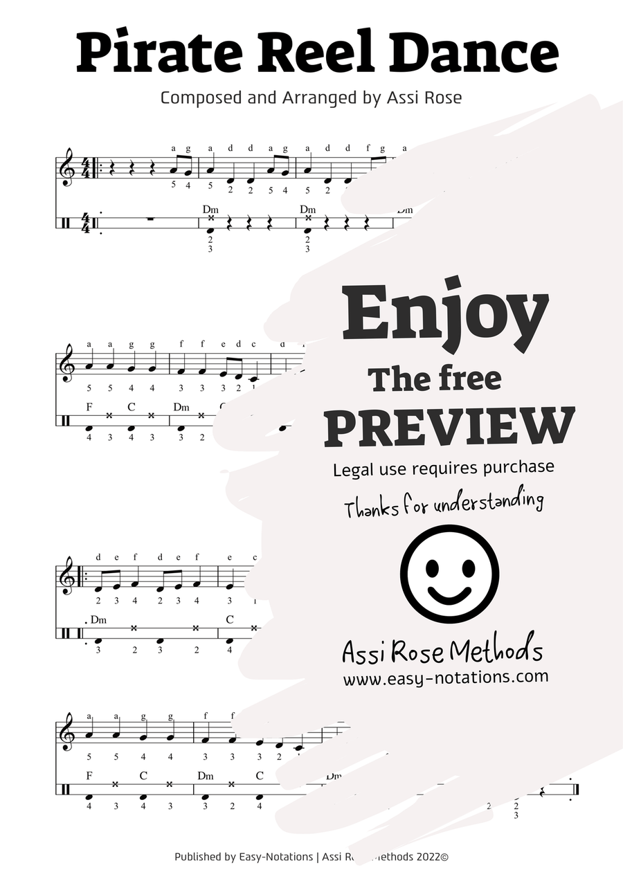Pirate Reel Dance Accordion scores gallery preview page 1