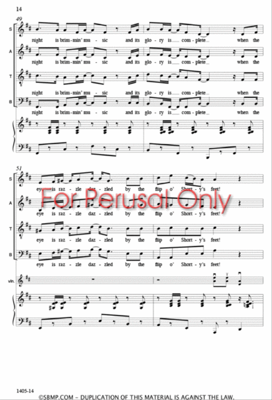 The Bunk-House Orchestra - SATB Octavo 4-Part scores gallery preview page 13
