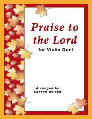 Book cover for Praise to the Lord (for Violin Duet)