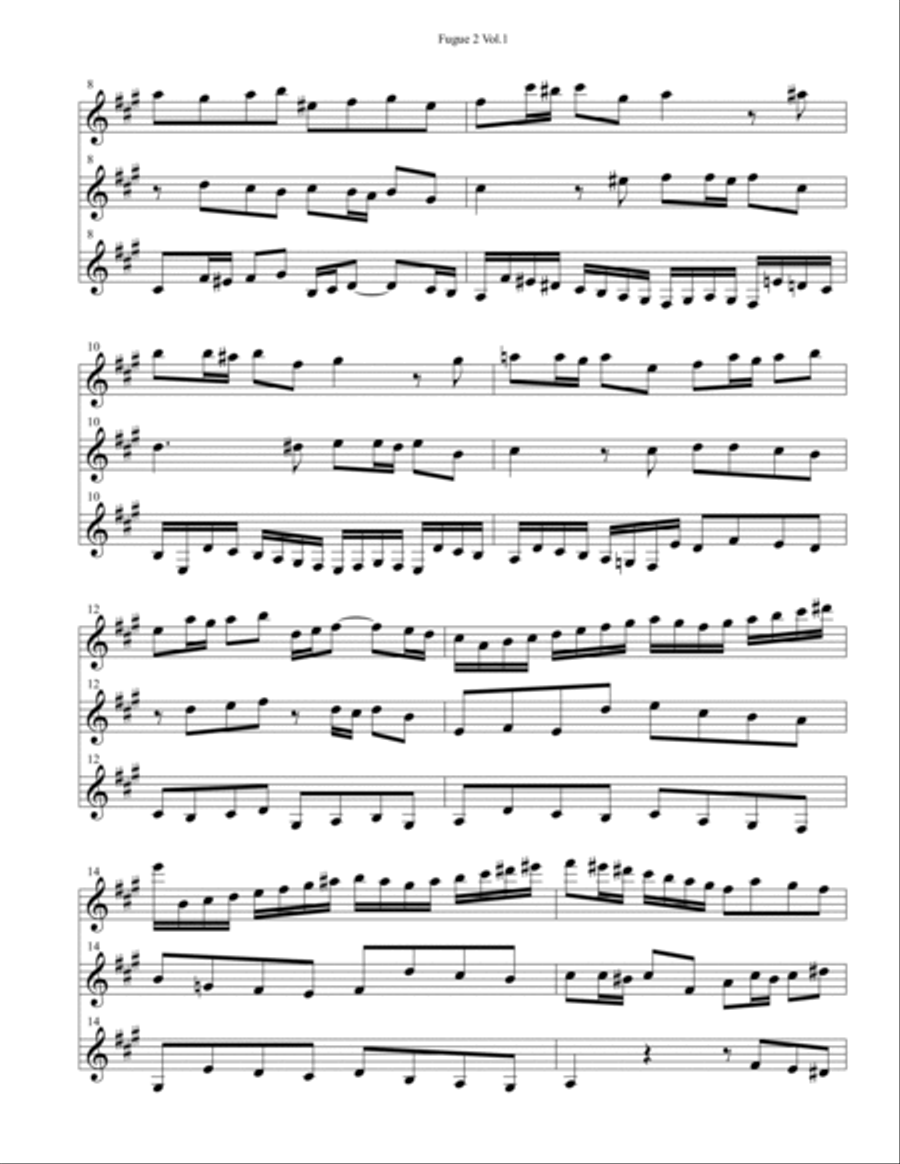 Fugue 2 for 3 Guitars Fugue 2 for 3 Guitars Guitar Ensemble scores gallery preview page 2