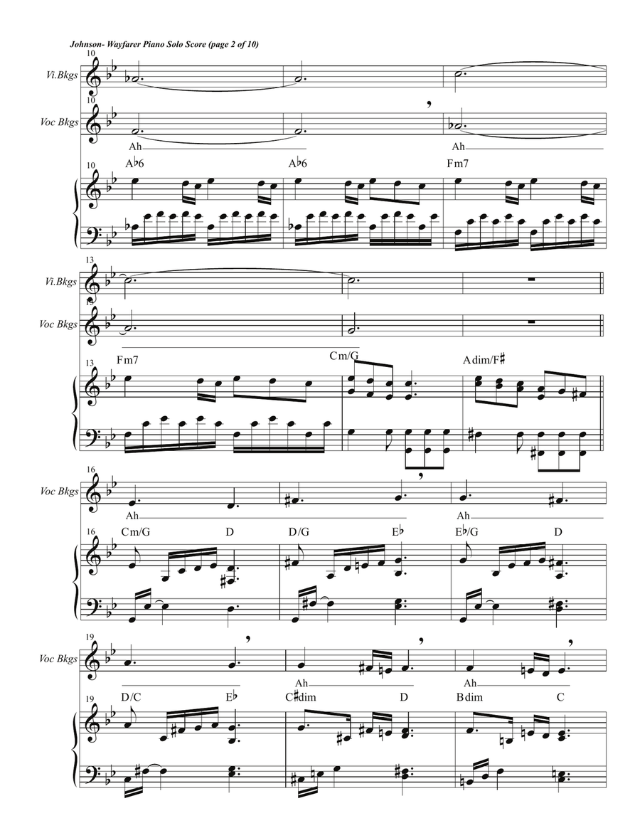 Wayfarer Piano Solo Score SA scores gallery preview page 4