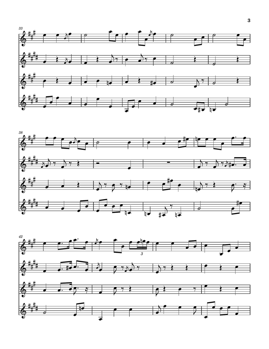 There Is A Fountain Filled With Blood Saxophone Quartet scores gallery preview page 4