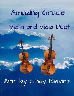 Book cover for Amazing Grace, for Violin and Viola Duet