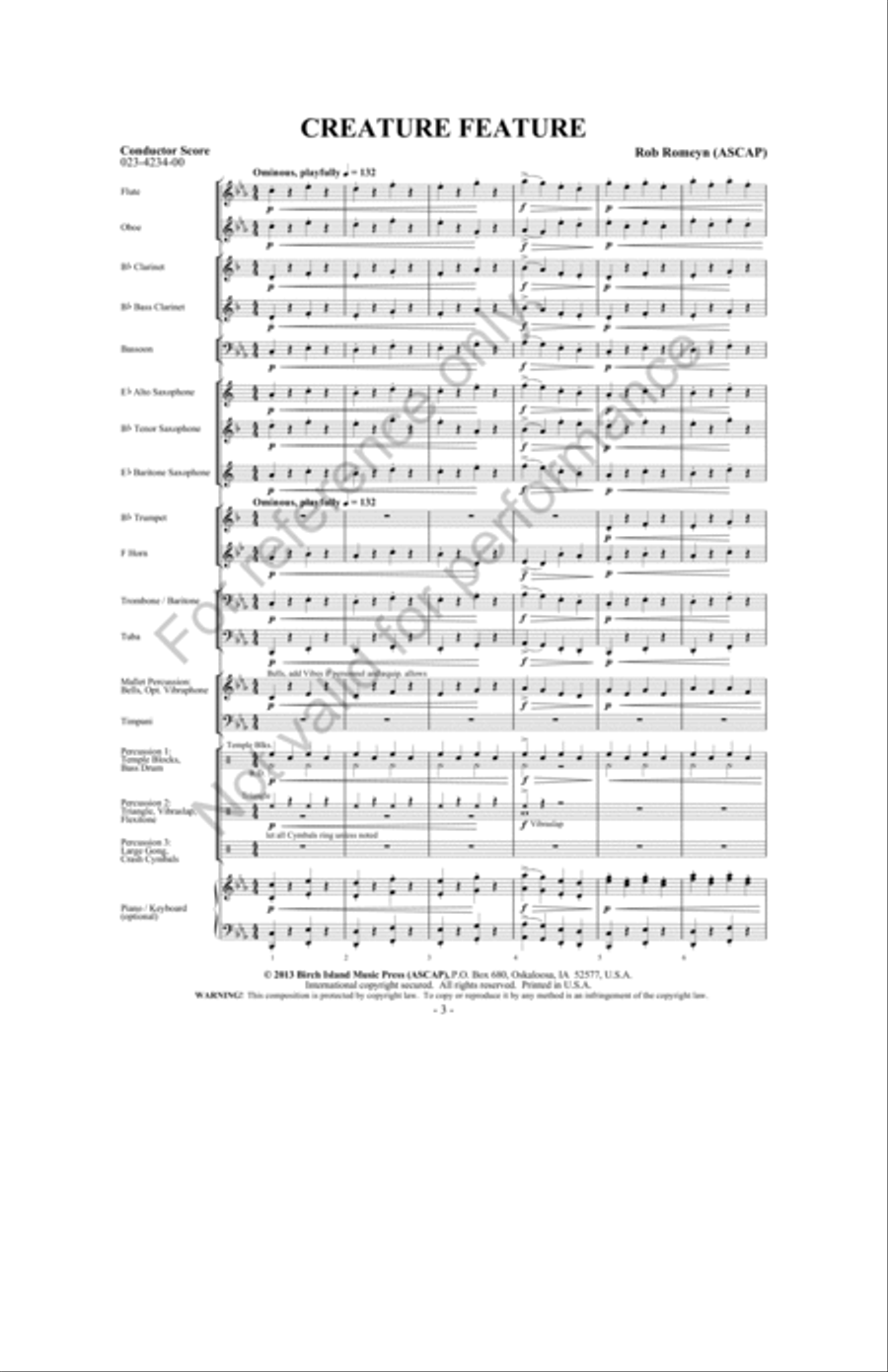 Creature Feature Creature Feature Concert Band scores gallery preview page 2