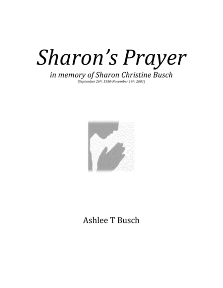 Sharon's Prayer for String Orchestra (SCORE AND PARTS) image number null