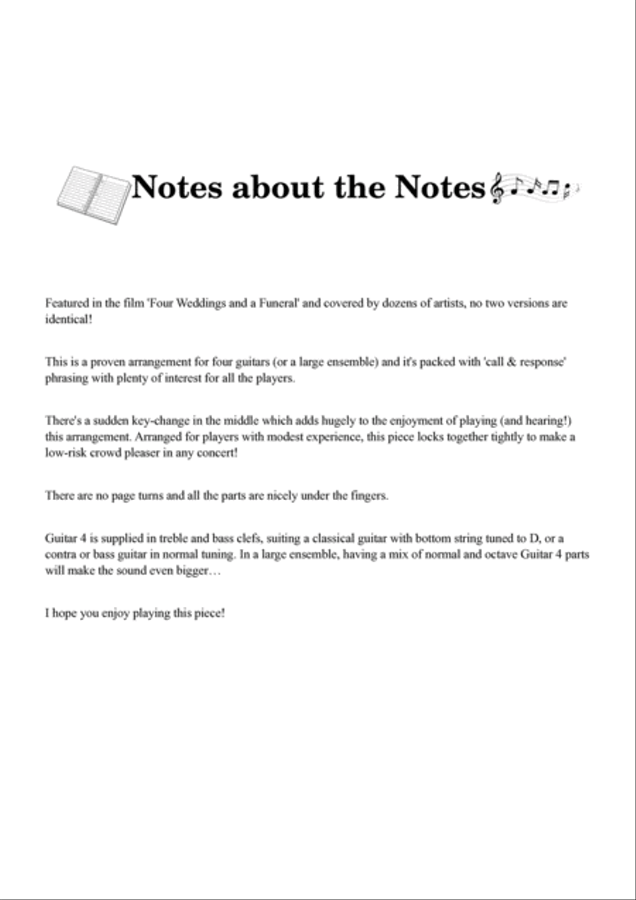 Love Is All Around Guitar Ensemble scores gallery preview page 3