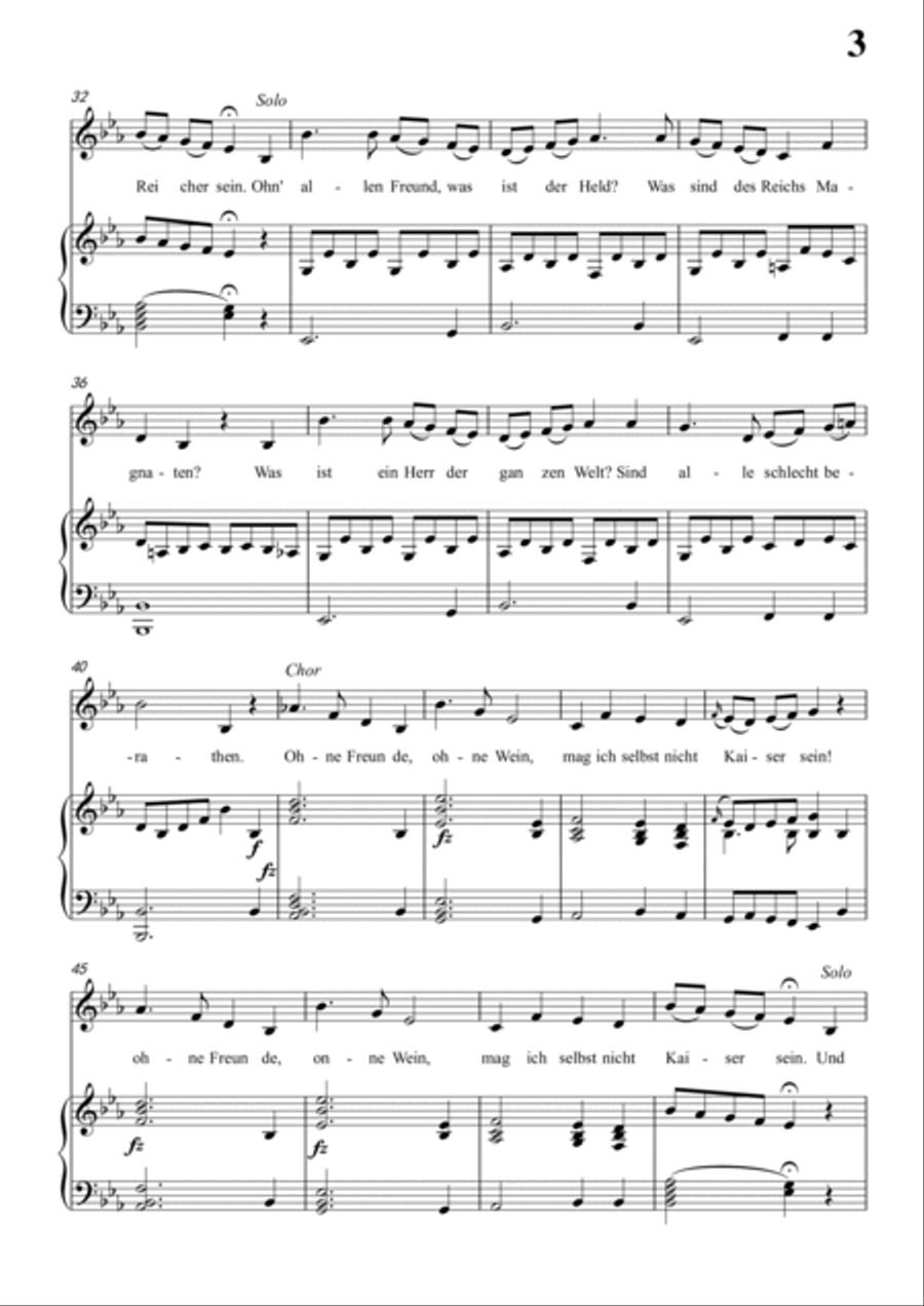 Schubert-Trinklied in bE for Vocal and Piano Voice scores gallery preview page 4