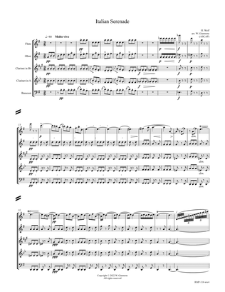 Wolf - Italian Serenade (for woodwind quartet)