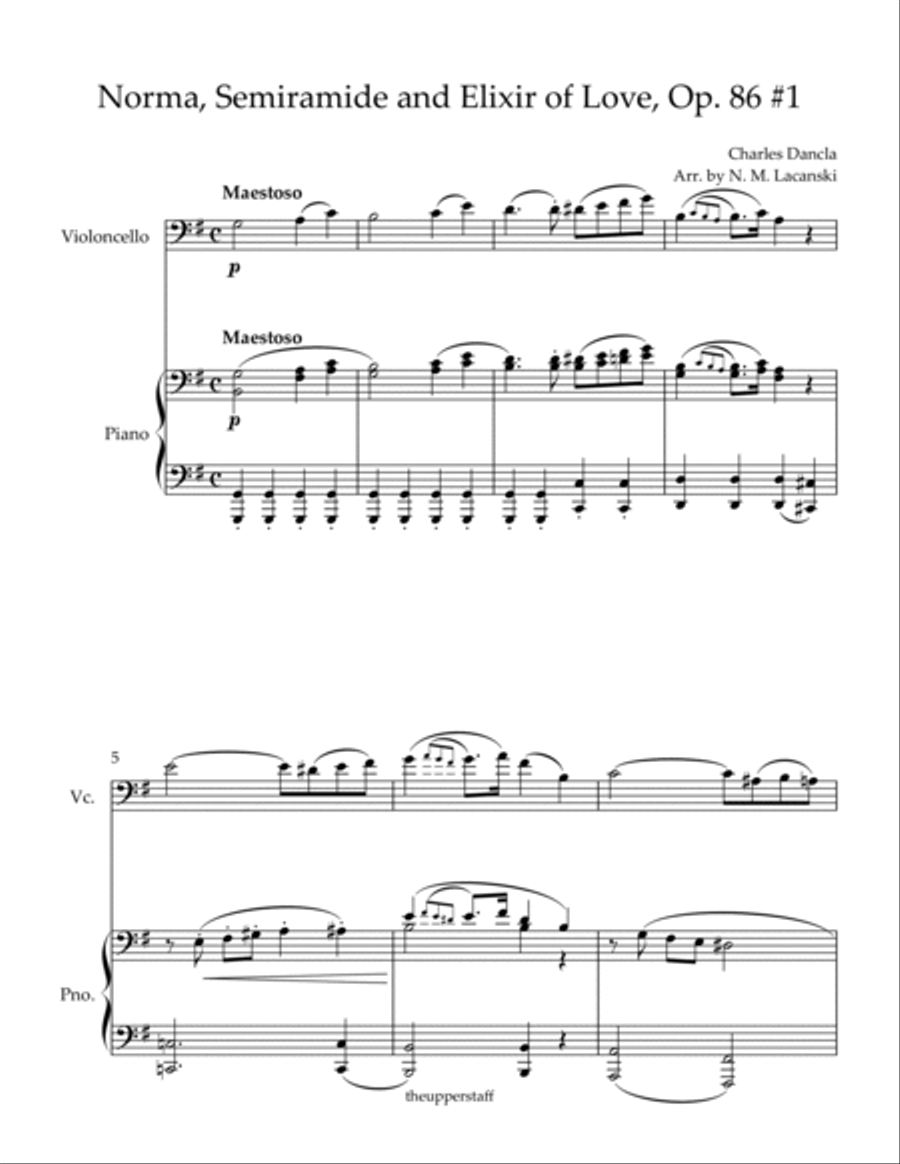 Norma, Semiramide and Elixir of Love, Op. 86 #1 Piano scores gallery preview page 2