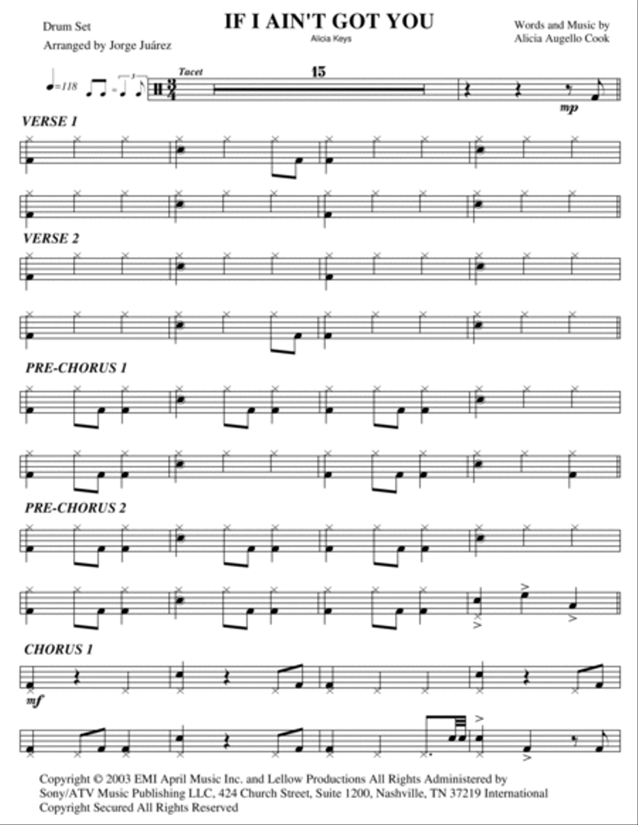 If I Ain't Got You Tenor Saxophone scores gallery preview page 5