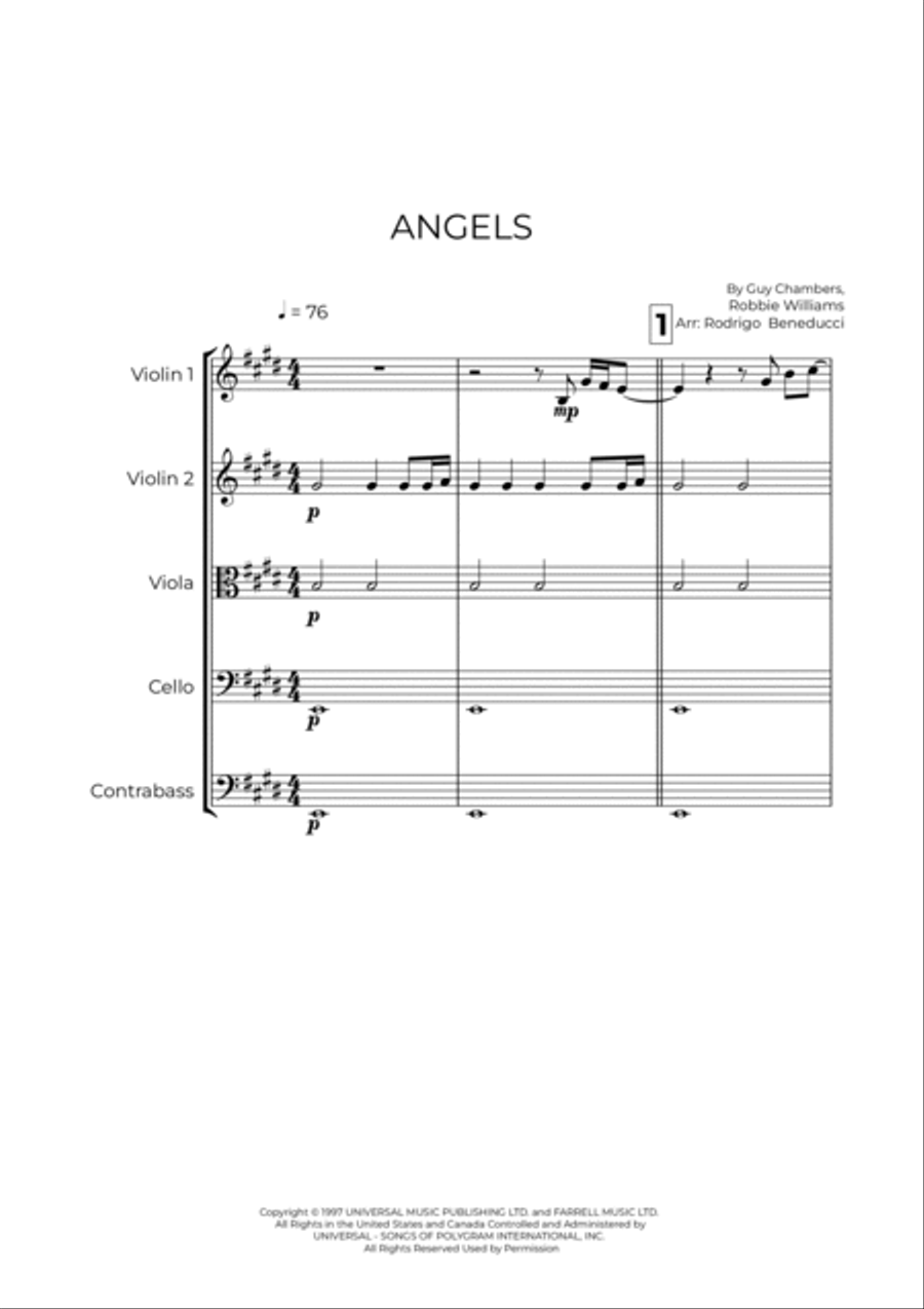 Angels String Quintet scores gallery preview page 2