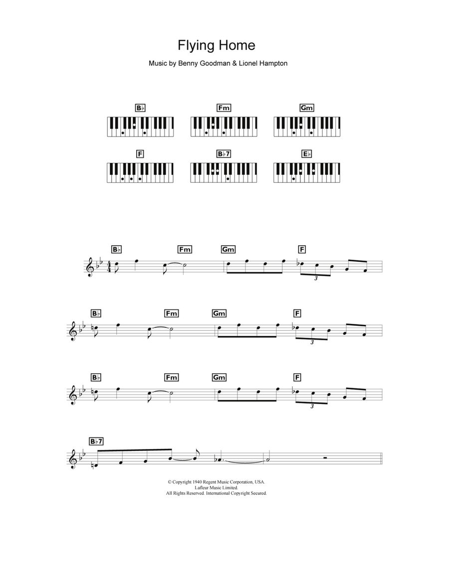 Flying Home Flying Home Piano Solo scores gallery preview page 1