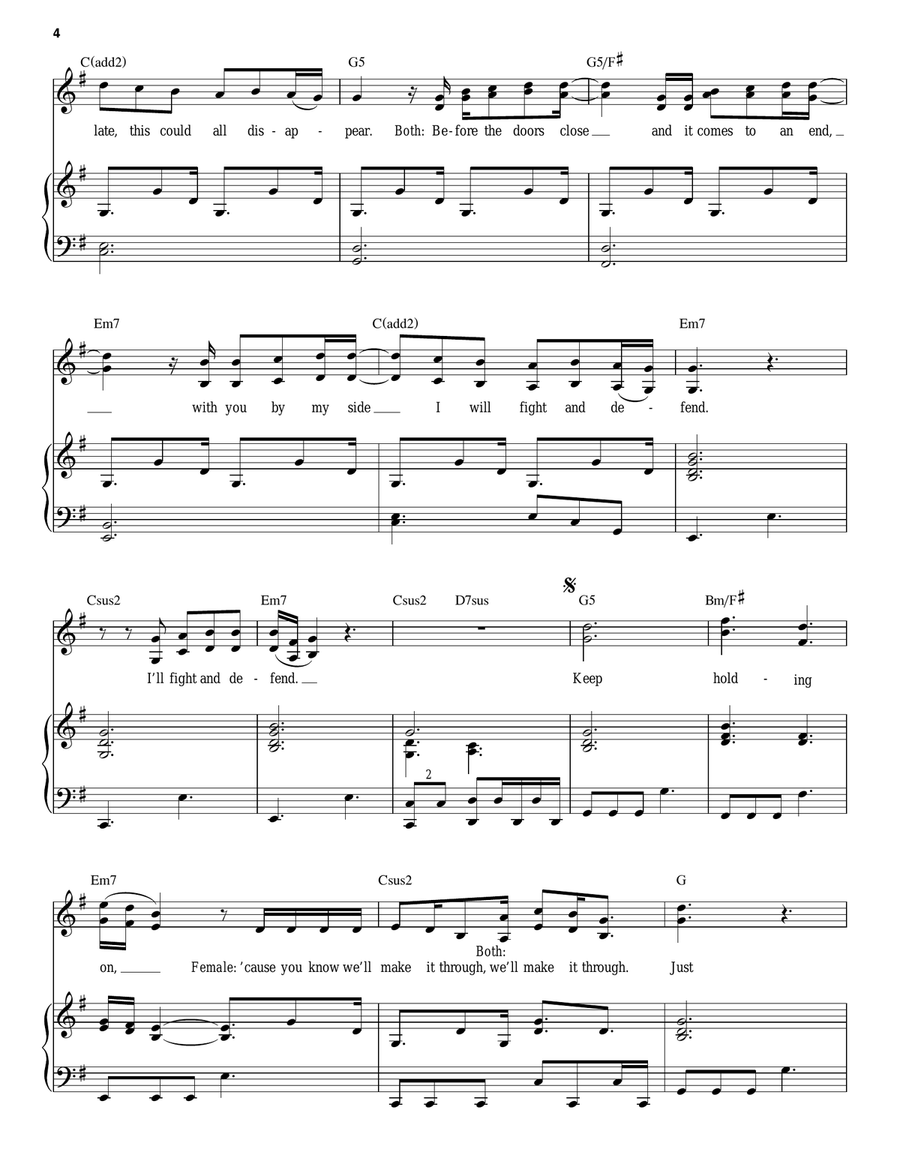 Keep Holding On (Vocal Duet) Piano, Vocal scores gallery preview page 4