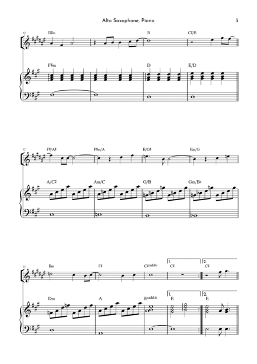To Love You More Alto Saxophone scores gallery preview page 3