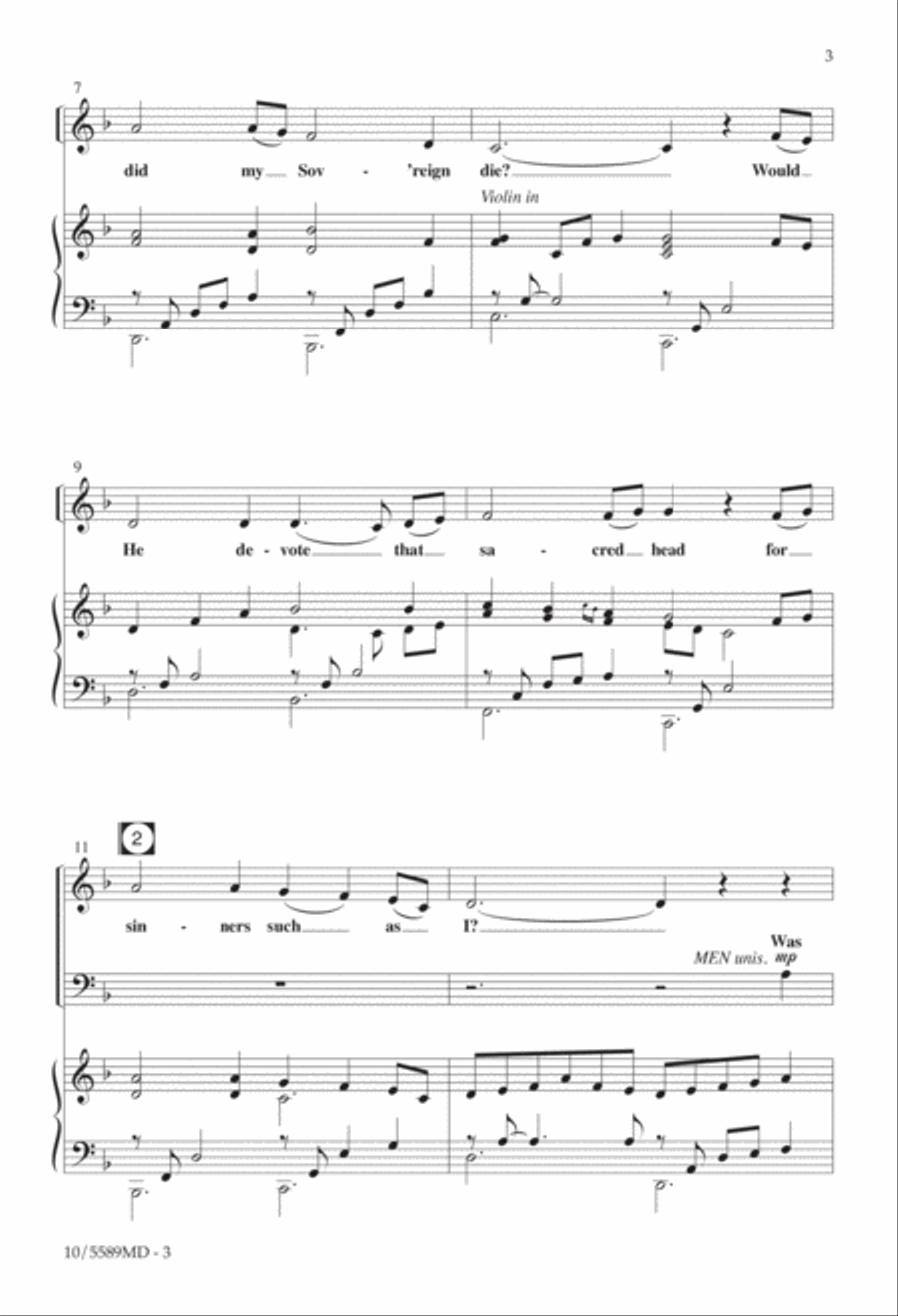 Alas, and Did My Savior Bleed 4-Part scores gallery preview page 3