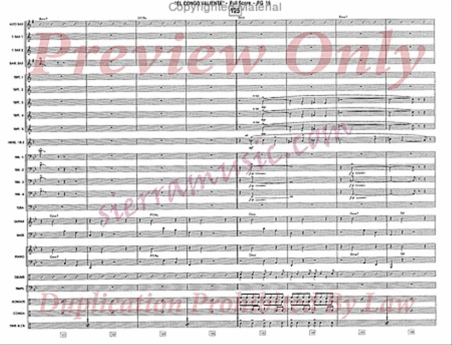 El Congo Valiente Jazz Ensemble scores gallery preview page 17