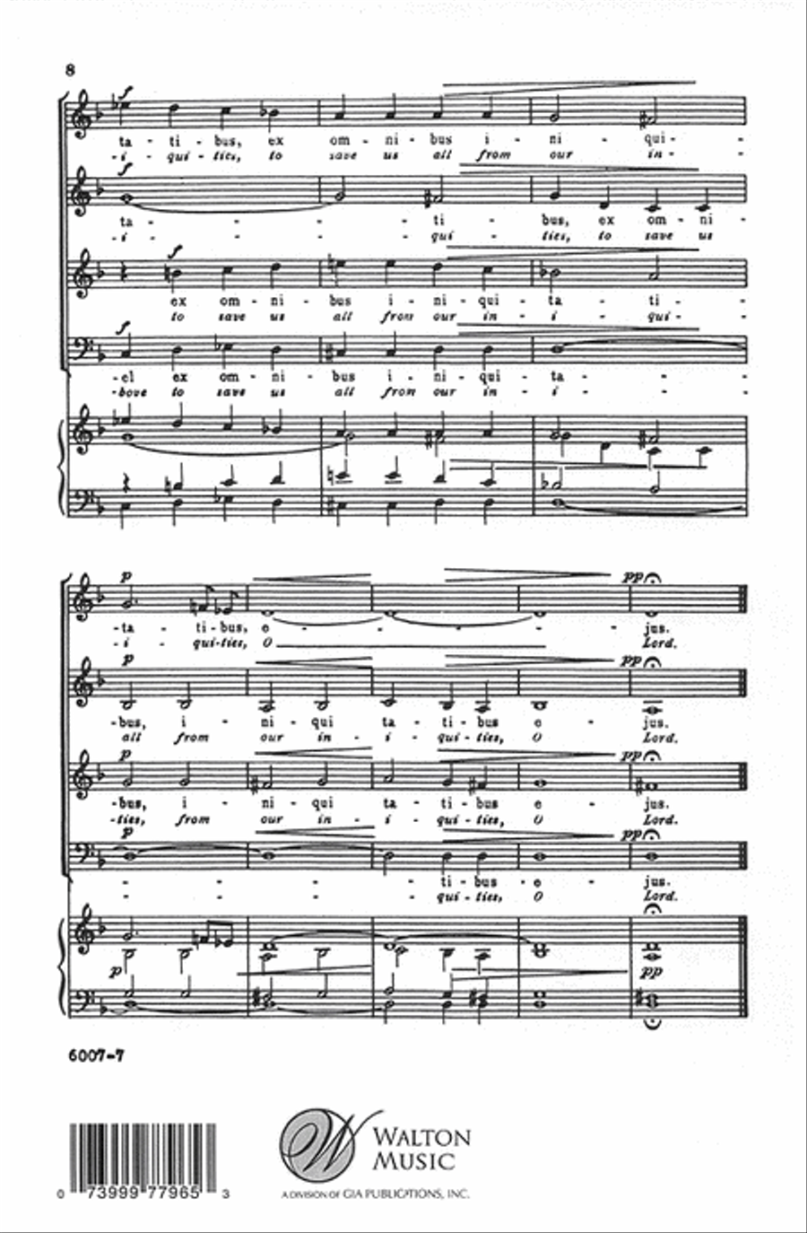 De Profundis (O, I Cry Unto Thee) 4-Part scores gallery preview page 8