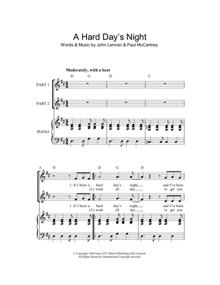 Book cover for A Hard Day's Night (arr. Rick Hein)