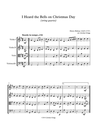 I Heard the Bells on Christmas Day (string quartet)