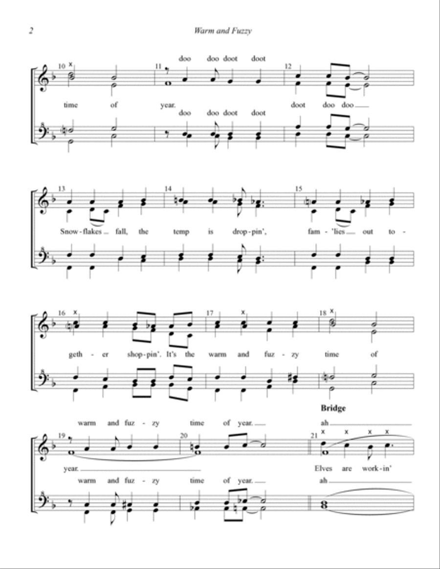 Warm and Fuzzy (arr. Peter Benson) SSAA scores gallery preview page 2