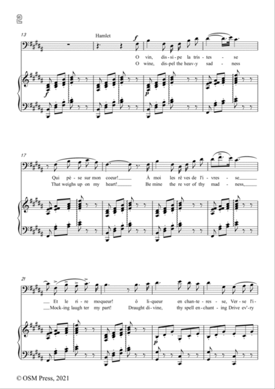 A. Thomas-O vin,dissipe le tristesse,in B Major,from Hamlet,for Voice and Piano Voice Solo scores gallery preview page 4