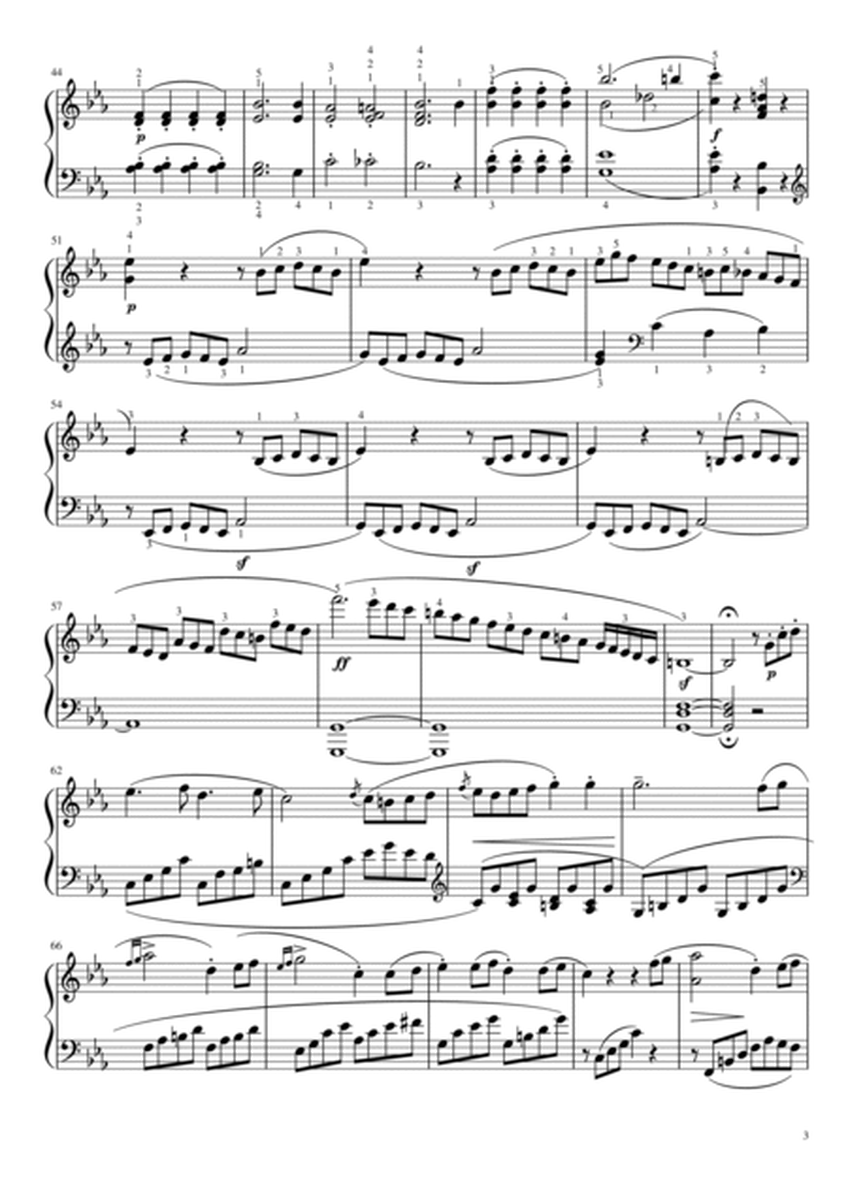Beethoven - Piano Sonata No. 8, “Pathétique”, 3rd Movement Op.13 - Original With Fingered image number null