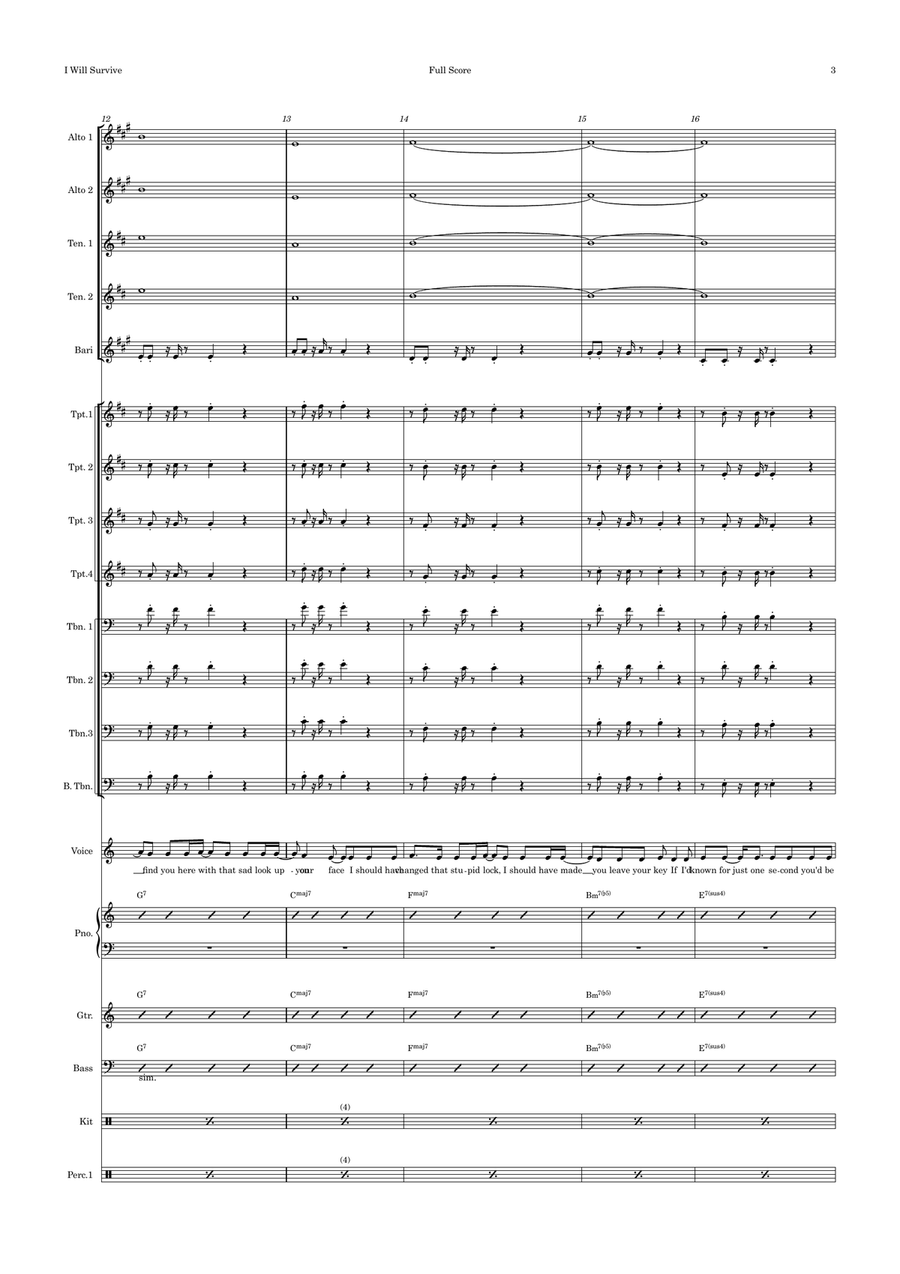 I Will Survive Jazz Ensemble scores gallery preview page 3