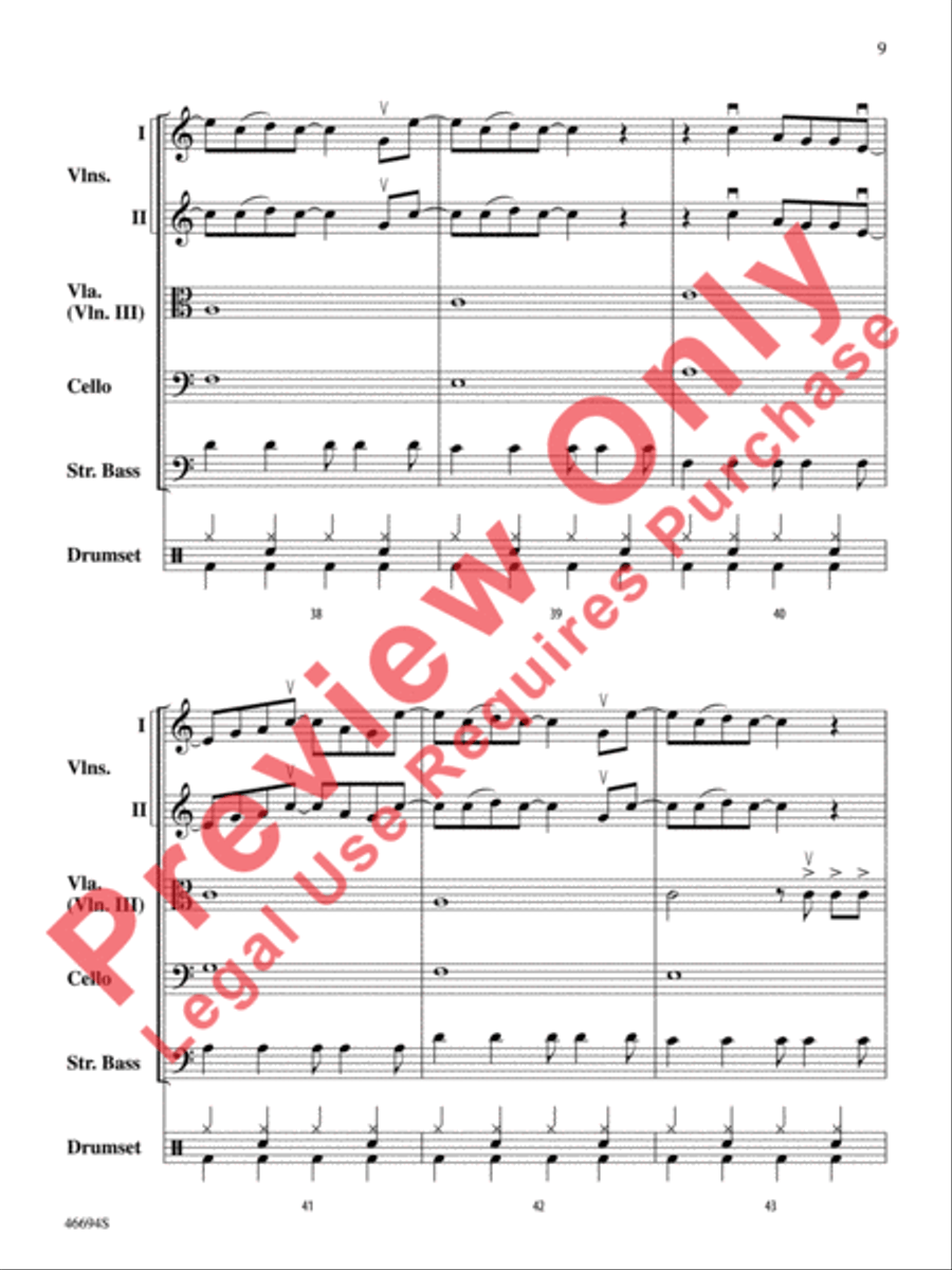 The LEGO Ninjago Movie: Selections from the Motion Picture Soundtrack String Orchestra scores gallery preview page 10